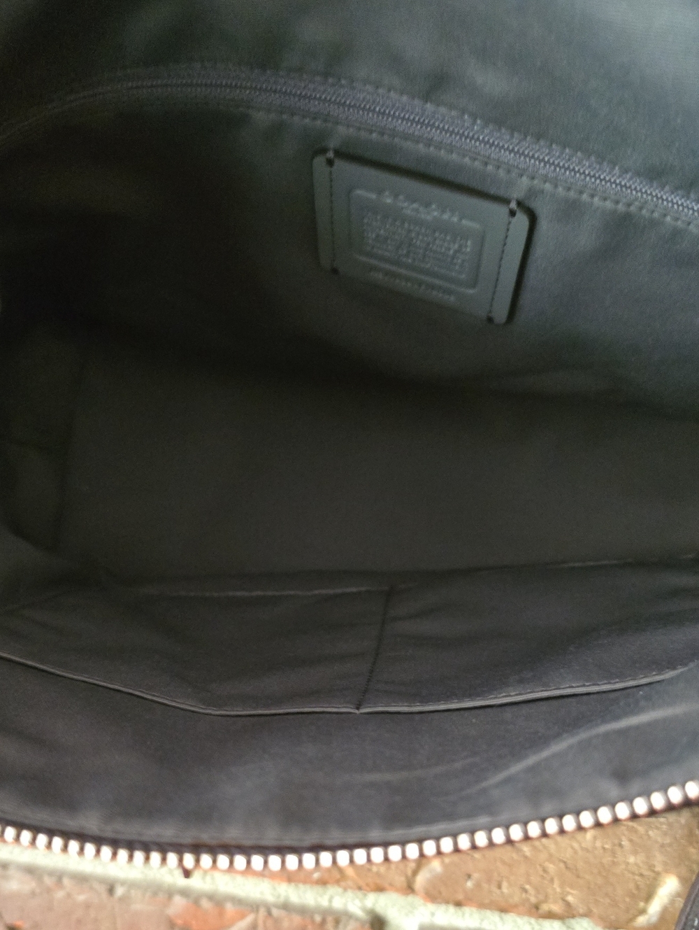 Coach Gallery Leather Tote Bag Handbag Leather Gray - Picture 5 of 7